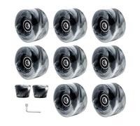 Resistente all'usura per doppia fila skate skateboard roller skate quad sostituzione con cuscinetti Roller Wheel Set