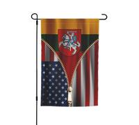Resistente Bandiera Del Camion 30X45Cm Usa American And Lithuania Lithuanian Friendship Banner Di Benvenuto Verticale Bandiera Della Casa Per Tutte Le Stagioni, Giardino, Vacanza