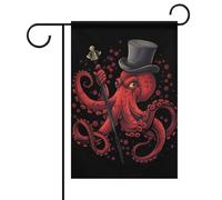 Resistente Bandierina Da Cortile 30X45Cm Sea Animal With Top Hat And Cane Bandiere Da Giardino Interno Bandiera Da Cortile Per Cortile, Vacanze, Portico