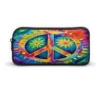 Resistente Borsa Cancelleria Tie Dye Peace Sign Astuccio Cartoleria Su Misura Borsa Matite Per Ragazzi, Ragazze, Scuola, 20X9X4Cm