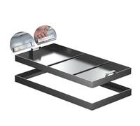 Resistente copertura per botola in metallo con manici, 50 x 50 x 5 cm, perfetta per giardini, scuole, città e aree industriali, soluzioni settiche ideali e coperture nascoste per scarichi