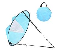Resistente e portatile, pieghevole, per sottovento, paddle board, vela per kayak, per kayak, canoa, barca, realizzata in materiale PVC di alta qualità, colore blu lago o verde, (Lago Blu)