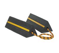 Resistente Gomma Ruota Cunei 8kg - Coppia - Sealey WC11 Nuovo