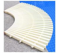 Resistente griglia di troppopieno per piscina, 20 x 100 cm, bianco, ideale per piscine fuori terra, passerelle, balconi e docce, soluzione di scarico per 20 pezzi