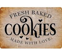 Resistente Parete In Metallo Posters Fresh Baked Cookies Made With Love Segno Plaque Decorativo Poster Targa Per Caffetteria Garage Ristorante S