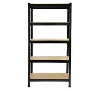 Resistente Ripiani di Conservazione 1800mm Alto Nero 5 Tier Metallo Garage