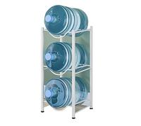 Resistente scaffale per bottiglie d'acqua da 5 galloni, impilabile per brocche d'acqua, dispenser a doppia fila di grande capacità, supporto per refrigeratore d'acqua, robusta soluzione di stoccaggio