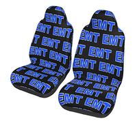 Resistente Set Completo di Coprisedili EMT Emergency Medical Technician Set di Copri Sedili AntiGraffio Coprisedili per Auto Anteriori per Veicoli Vari, Auto, SUV, 52X138Cm