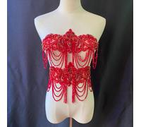 Resistente Strass Perline Toppa Fai da Te Costumi Abito da Sera Applique