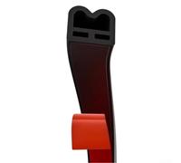 Resistente striscia di sicurezza per porte con design tipo M per smorzamento del suono e blocco del vento, realizzata in materiale siliconico, lunghezza 6 m (marrone, 9 x 2 mm)