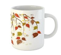 Resistente Tazza Antimacchia Burnt Sienna Brown Green Personalizzata Tazza Regalo San Valentino 330ML per Festa dei Nonni,Natale,Regali per Amanti,Festa della Mamma