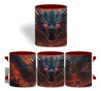 Resistente Tazza Antimacchia Fierce Inferno Dragon Mug Ceramica Tazza Regalo Festa dei Nonni 330ML per Colazione,Casa,Eventi Speciali,Regali per Bambini/Nascita