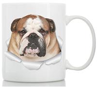 Resistente Tazza Insegnante Funny Bulldog Mug Durevole Tazza Regalo Natale 330ML per Natale,Regali per Genitori,Lavoro,Festa dei Nonni