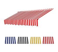 Resistente tessuto di ricambio impermeabile - Multipurpose Red & White Retractable Cover for Sun Room 4 m - Resistente alle intemperie per spazi esterni