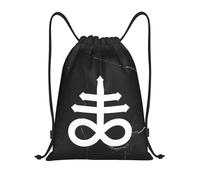 Resistente Zaino con Coulisse Leviathan Cross And Serpe Pratico Zaino Regolabile 36x42cm per Spiaggia,Palestra,Camping