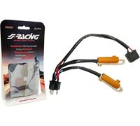 Simoni Racing 50W4 Resistenza Warning Canceller specifica per lampade a LED Attacco H4, 50W 6 Ohm con connettori