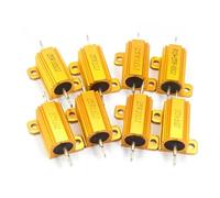 Resistenza a filo avvolto in custodia metallica in alluminio da 10 W e 25 W 0,01 R ~ 30 K 6 8 10 15 20 33 150 200 500 Ohm 1 K 10 K RX24 Resistenza(10W 10R)