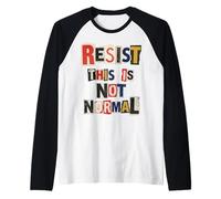 Resistenza Anti-Propaganda Vintage Questa Non è Una Resistenza Normale Maglia con Maniche Raglan