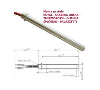 Resistenza Candeletta stufe a pellet 12,5 350W 16cm Palazzetti thermorossi ROYAL