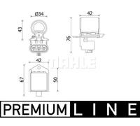 MAHLE CFR 2 000P Resistenza anteriore, elettromotore (ventola radiatore) per OPE