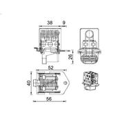 Resistenza di serie, motore elettrico (ventola radiatore) MAHLE CFR 1 000P