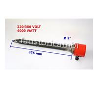RESISTENZA ELETTRICA RAME 380V 4000 WATT FILETTO Ø 2" BOLLITORE SCALDA ACQUA