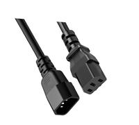 Resistenza industriale C13 al cavo di alimentazione C14 con l'alloggio rinforzato 18AWG Nuclei ramati spessi per dispositivi potenti PVC industriale del cavo di alimentazione di IEC
