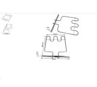 RESISTENZA INFERIORE FORNO ARISTON-INDESIT-WHIRLPOOL C00016435 ORIGINALE