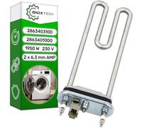 Resistenza Lavatrice 1950W 230V 2 x 6,3 mm AMP con Codice Originale 2863401000 2863403100 2863403000 2863700500 2863701300 per Beko per Arcelik per Arctic - Garanzia di 5 Anni - ONIX TECH