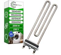 Resistenza Lavatrice 2000W 230V con Codice Originale 12045481 00265961 00640435 per Bosch per Siemens per Balay 02134641 per Quelle - MADE IN EU - Garanzia 5 Anni - ONIX TECH