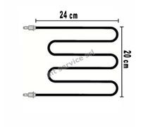 RESISTENZA UNIVERSALE BISTECCHIERA 1800W 220V - 24 x 20 cm [EEK: Non Applicabile]