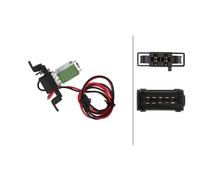 Resistenza Ventilatore Interno 12 V 7-polig HELLA per U.a. Renault Kangoo