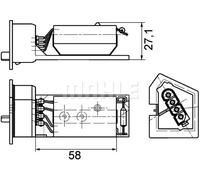 Resistenza ventola abitacolo per veicoli con aria condizionata ABR 11 000P MAHLE