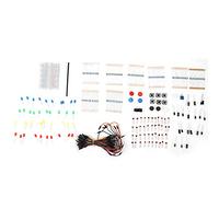 Resistenze Condensatori Starter Kit per, Kit resistore LED/Condensatore ceramico/Buzzer passivo attivo/Breadboard/Cavo per saltare, Componente elettrico per regali per