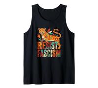 Resistere al fascismo Floreale Immigrati Protestano Politico Uomini Donne Canotta