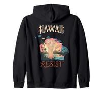 Resistere alla protesta Politica delle Hawaii Felpa con Cappuccio