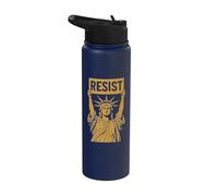 Resistere alla Statua della Libertà alla protesta ribelle contro le alte tariffe Stainless Steel Insulated Water Bottle