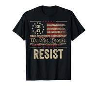 Resistere Trumpf Protesta Anti Bandiera Politica Noi Il Popolo 8647 Maglietta