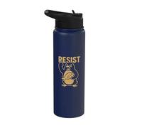 Resisti alla protesta dell'attivista ribelle del pinguino arrabbiato contro le tariffe Stainless Steel Insulated Water Bottle