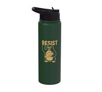 Resisti alla protesta dell'attivista ribelle del pinguino arrabbiato contro le tariffe Stainless Steel Insulated Water Bottle