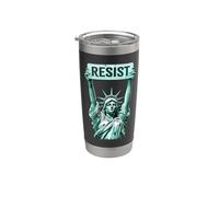 Resisti alla Statua della Libertà | Amanti dell'uguaglianza e della libertà Bicchiere termico in acciaio inox doppia parete