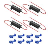 Resistore in alluminio 50W 50 Ohm, 4 pezzi con clip per alloggiamento, nero
