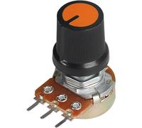 Resistore regolabile, 5 set WH148 potenziometro lineare 1K 2K 5K 10K 20K 50K 100K 250K 1M con tappo manopola AG3 arancione Kit potenziometri a 3 pin da 15 mm(10K Ohm)