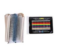 Resistori a Pellicola,600 Pezzi Kit di Resistenza a Film Metallico 1/4W 10Ω-1M 30 Valori Resistori Assortiti