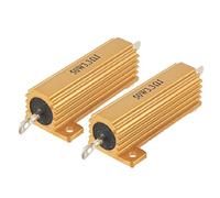 Resistori for custodia in alluminio color oro montati su linguette a vite da 2 pezzi 5% 3,3 Ohm (2 pezzi di lunghezza del tornillo Resistenze montate in alluminio su tono Dorado montate 5% 3,3 Ohm Acc