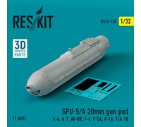 ResKit RS32-0138 1:32 Kit Resina Contenitore Cannoni GPU-5/A 30mm 1 pz