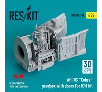 ResKit RSU32-0136 Ingranaggio AH-1G Cobra 1:32 Con Porte Per Kit ICM (Stampa 3D)