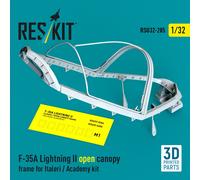 ResKit RSU32-0205 - 1:3 2 F-35A Fulmine II Aperto Canopy Frame per Italeri /