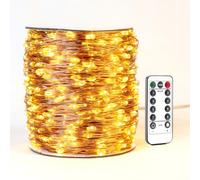 RESNICE 60m Catena di Luci Esterni: Filo di rame impermeabile con 600 LED ad alta luminosità. Perfetta per giardini, verande, patio, decorazioni natalizie e feste di matrimonio.