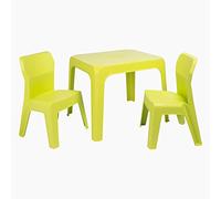 resol grupo Jan - Set di 2 sedie e 1 tavolo per interni, esterni, giardino, verde lime